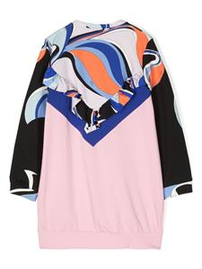 puccijunior PUCCI Junior Jurk met abstracte print - Zwart