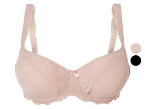 esmara Dames spacer BH met kant (95C, Zwart)