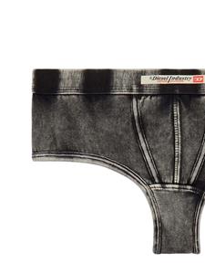 Diesel String met denim-effect - Zwart