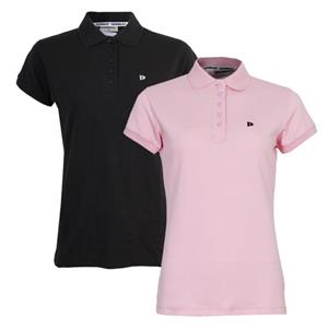 Donnay Donnay Dames - 2-Pack - Polo Shirt Lisa - Zwart & Shadow Pink