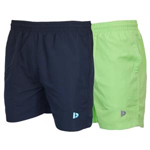 Donnay Donnay Heren - 2-Pack - Kort Sport/zwemshort Toon - Navy & Lemon Green