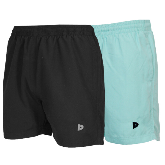 Donnay Donnay Heren - 2-Pack - Kort Sport/zwemshort Toon - Zwart & Aruba Blue