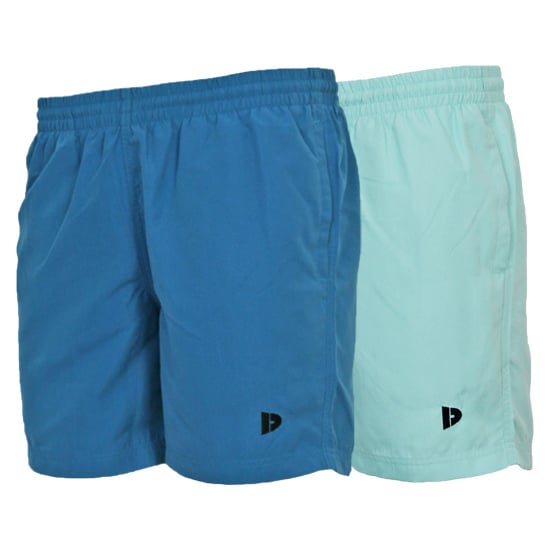Donnay Donnay Heren - 2-Pack - Kort Sport/zwemshort Toon - Petrol Blue & Aruba Blue