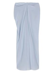 Ermanno Scervino pleat-detail silk skirt - Blauw
