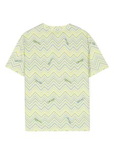 Missoni Kids logo-print zigzag T-shirt - Groen