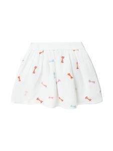Stella McCartney Kids bow-detail cotton skirt - Wit