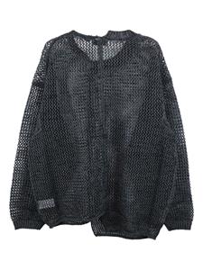 Yohji Yamamoto Katoenen trui met asymmetrische afwerking - Zwart
