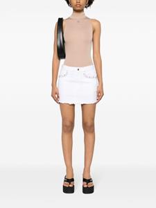 LIU JO stud-embellished denim mini skirt - Wit