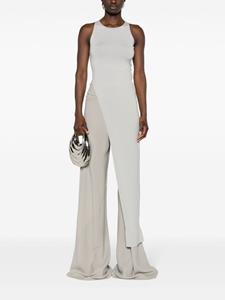 Rick Owens ribbed-waistband wide-leg trousers - Beige