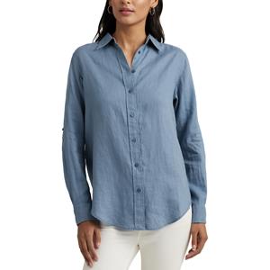 LAUREN RALPH LAUREN Blouse in linnen en lange mouwen KARRIE