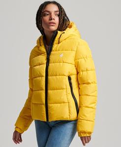 Superdry Vrouwen Spirit Sports Pufferjas met Capuchon Geel
