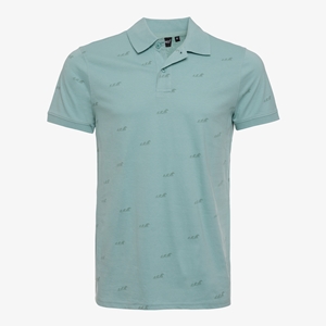 Unsigned heren polo met golven print blauw