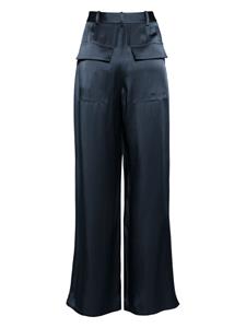 LAPOINTE tailored satin trousers - Blauw