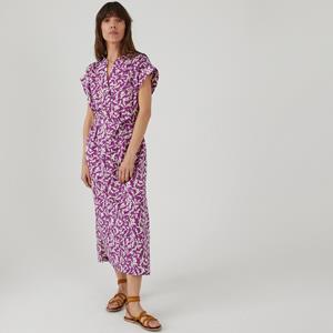 LA REDOUTE COLLECTIONS Lange jurk in katoen met Maokraag en bloemenprint