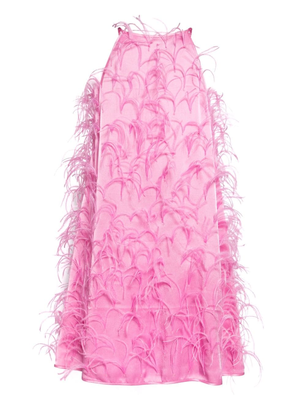 LAPOINTE ostrich feather shift dress - Roze