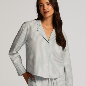 Hunkemöller Cotton Stripe nachthemd, groen