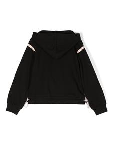 icebergkids Iceberg Kids Hoodie met logoprint en rits - Zwart