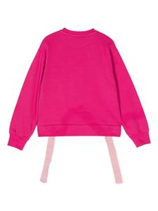 Iceberg Kids embroidered-logo ribbon sweatshirt - Roze