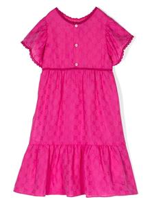 guccikids Gucci Kids Jurk met GG jacquard - Roze