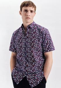 seidensticker Businesshemd Regular Regular Kurzarm Button-Down-Kragen Druck