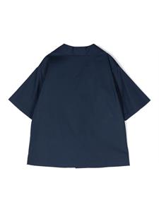 guccikids Gucci Kids Popeline shirt met geborduurd GG-logo - Blauw