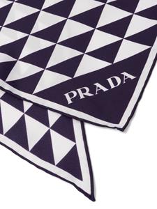 Prada Zijden sjaal - Blauw