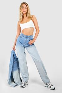 Boohoo Ombre Jeans Met Rechte Pijpen, Blue