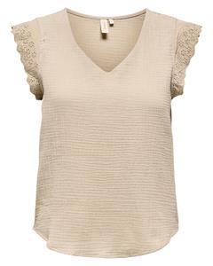 Only Blouseshirt in effen design, model 'THYRA'