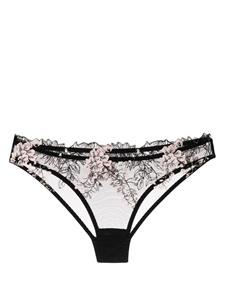 gilda&pearl Gilda & Pearl Slip met geborduurde bloemen - Zwart