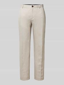 Selected Homme Regular fit pantalon van linnen met persplooien, model 'WILL'