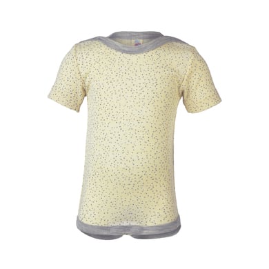 Engel - Baby-Body Kurzarm mit Druckknöpfen an den Schulter - Merino-ondergoed, beige