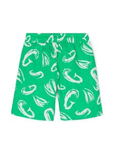 msgmkids MSGM Kids Bermuda shorts met abstracte print - Groen