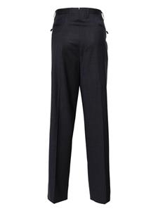 Corneliani patterned-jacquard wool tailored trousers - Blauw