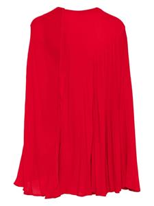 valentinogaravanipre-owned Valentino Garavani Pre-Owned 2010 plissé mini-jurk met cape - Rood