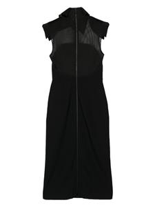 fendipre-owned Fendi Pre-Owned Midi-jurk met mesh vlak - Zwart
