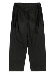 Undercover Low waist jeans met wijde pijpen - Zwart