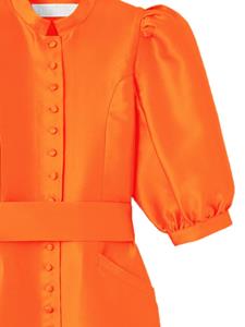 DESTREE Amoako jurk met satijnen afwerking - Oranje