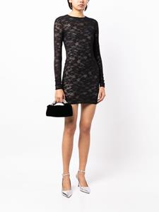 fleurdumal Fleur Du Mal Le Stretch mini-jurk met kant - Zwart