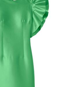 DESTREE Franz midi-jurk met ruches - Groen