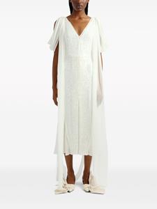 ERDEM Jurk met gedrapeerd detail - Wit