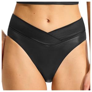 Seafolly - Women's Soleil V Front High Cut Pant - Bikinibroekje, zwart