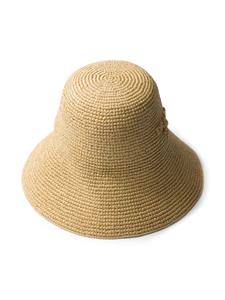 Prada Gevlochten raffia bucket-tas - Beige