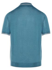 Fedeli stripe-detail polo shirt - Blauw