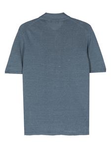 robertocollina Roberto Collina Linnen poloshirt - Blauw