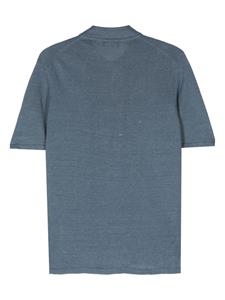 Roberto Collina Linnen poloshirt - Blauw