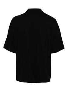 FIVE CM text-print cotton polo shirt - Zwart