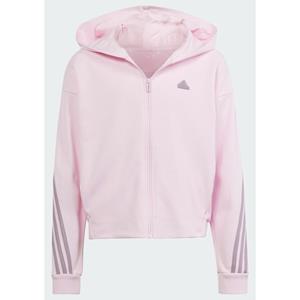 Fleecesweatshirt met volledige rits voor meisjes adidas Future Icons 3 Stripes