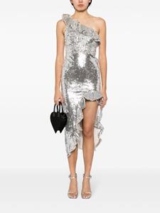 Needle & Thread Betty asymmetrische midi-jurk verfraaid met pailletten - Metallic