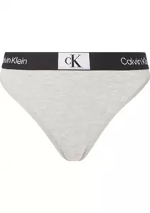 Calvin Klein Brazilian dames - High Waist - Grijs - Hoge dames brazilian slip - Katoenen taille slip