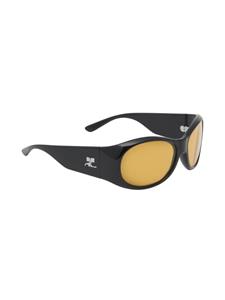 Courrèges Hybrid 01 zonnebril met rond montuur - Zwart